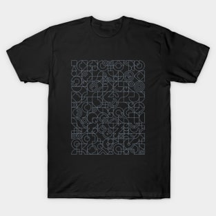 Electronic Music Producer Mosaic Pattern Grey T-Shirt